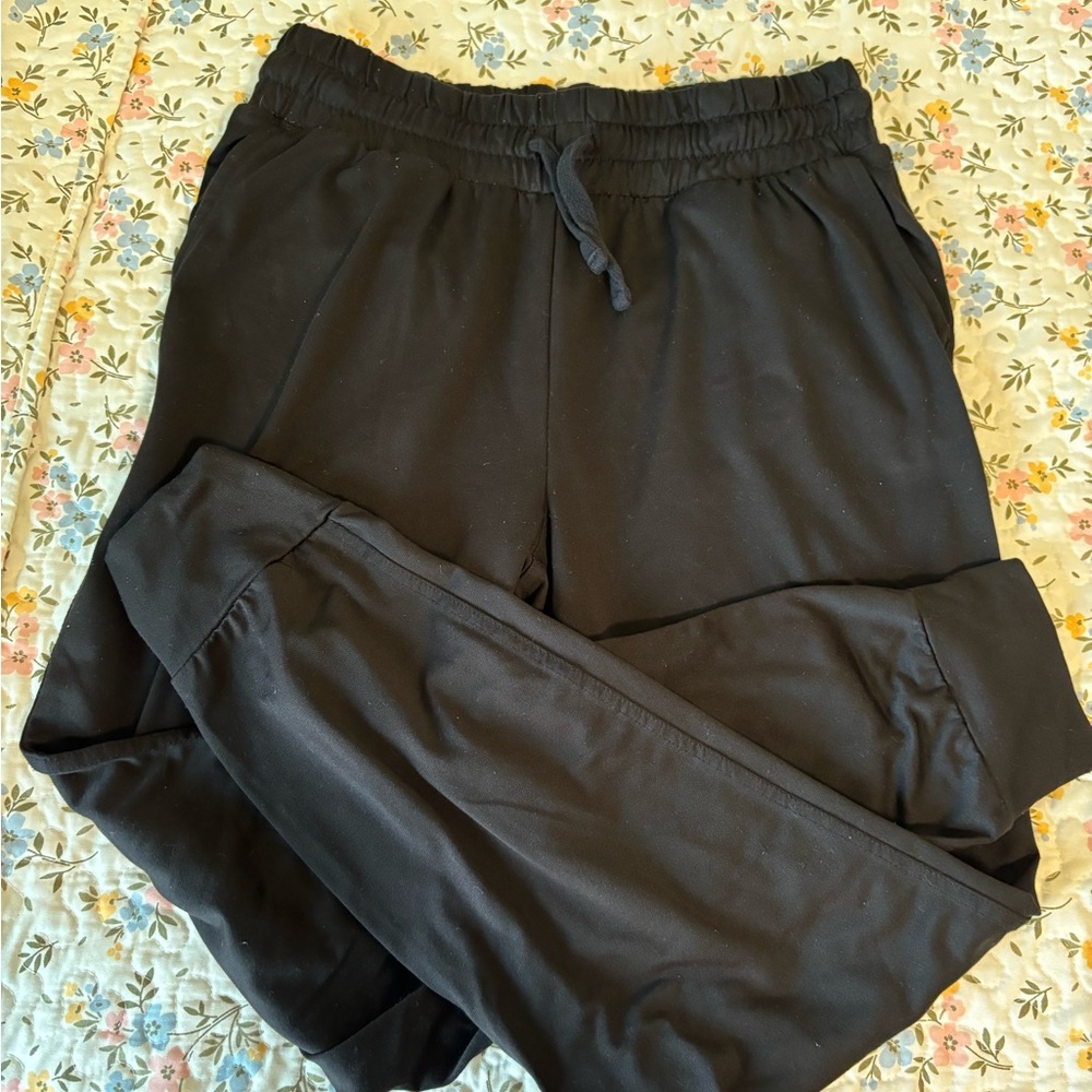 Athletic Works Black Sweatpants with Elastic Waistband